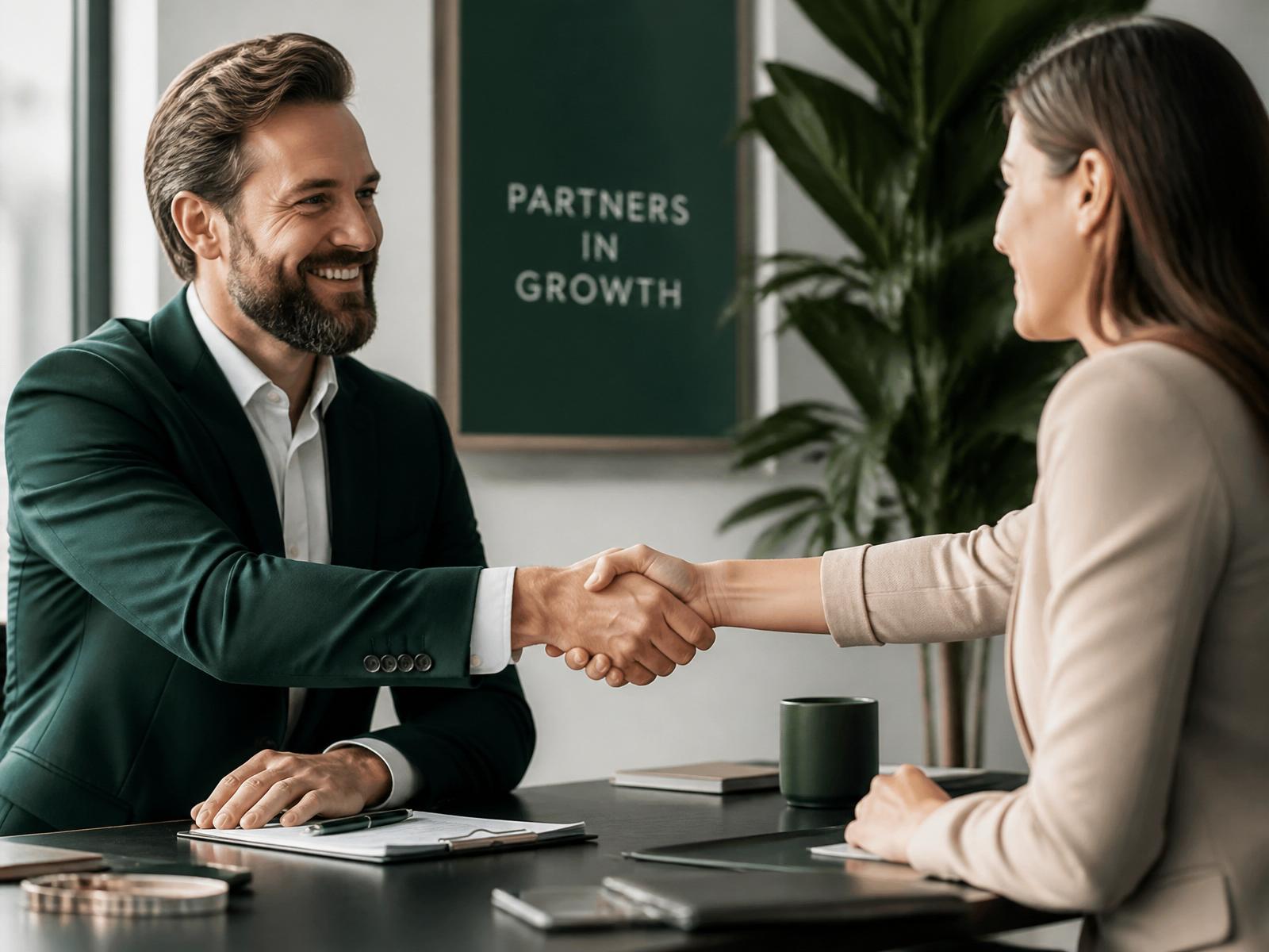 Tauzeef partnership handshake — trust across sectors
